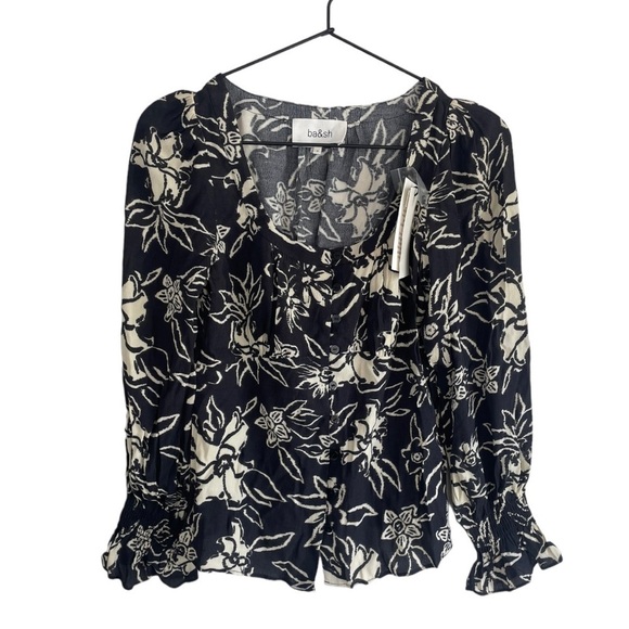 New! ba&sh Sessee Floral Print Blouse - Picture 6 of 13